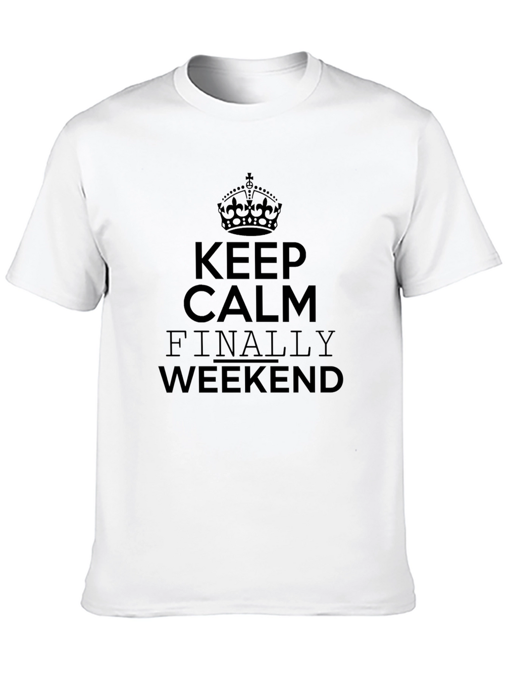Keep Calm Weekend Black T-Shirt