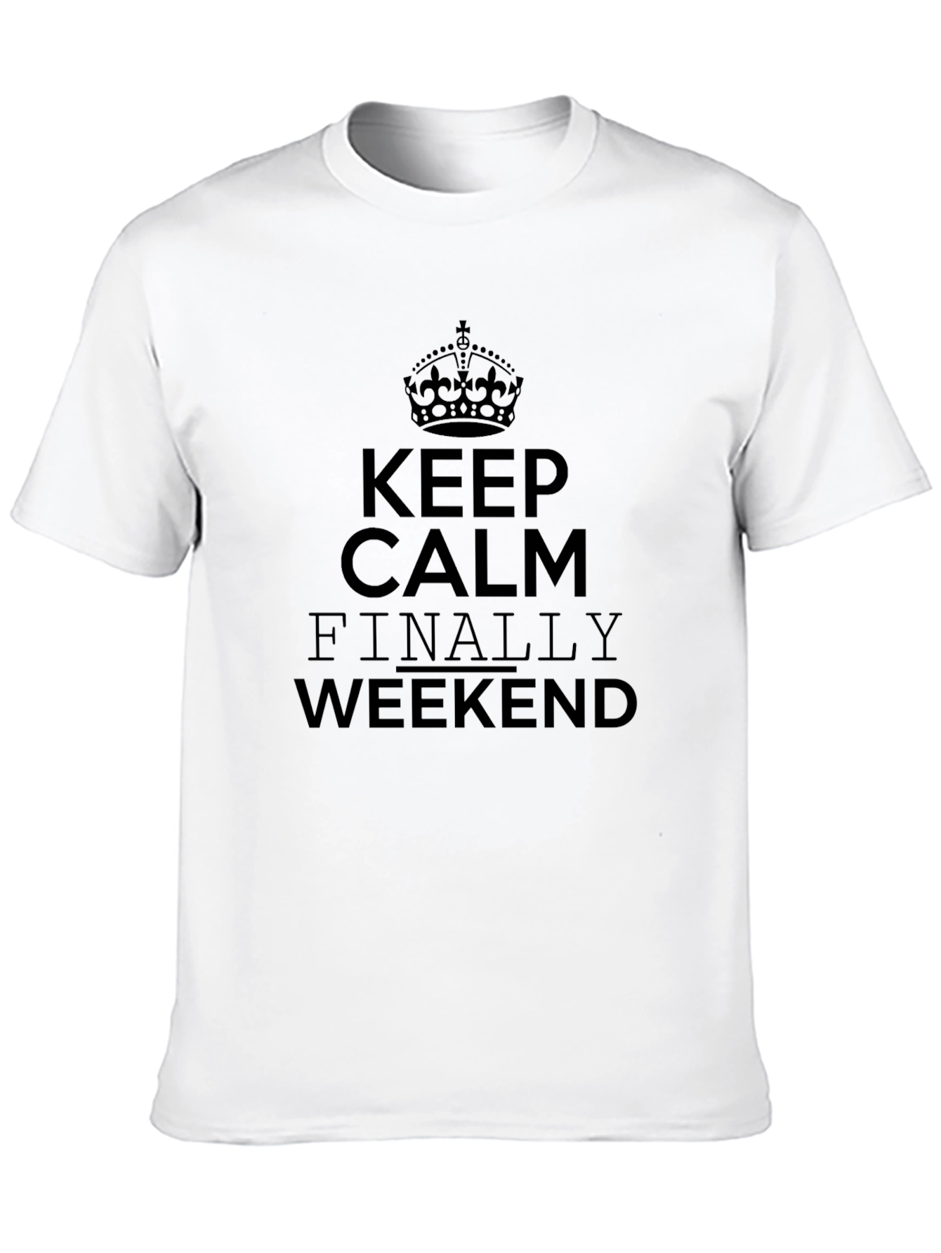 Keep Calm Weekend Black T-Shirt