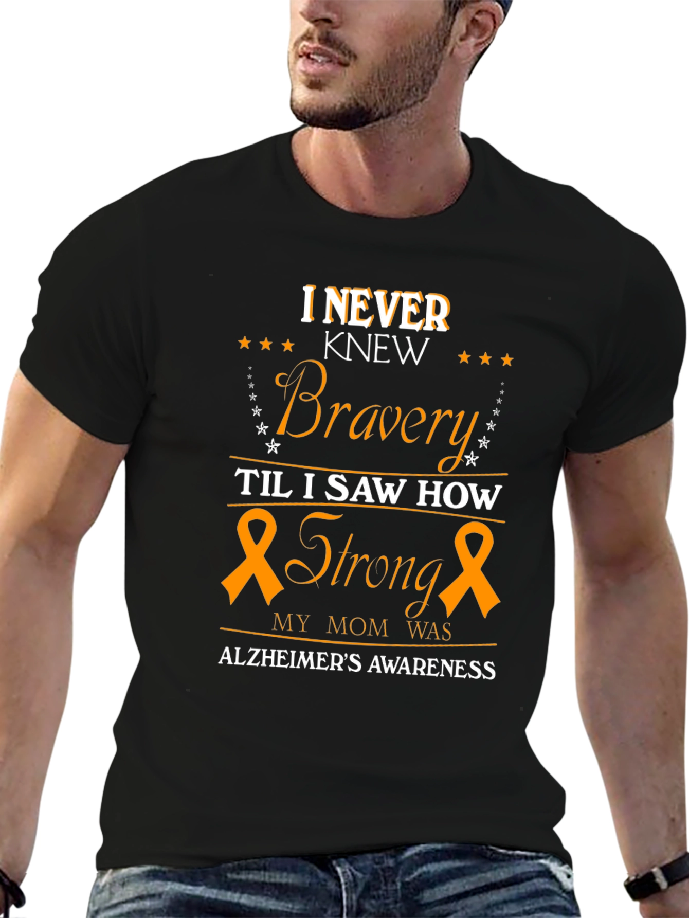 Alzheimers Awareness T-Shirt - Bravery & Strength