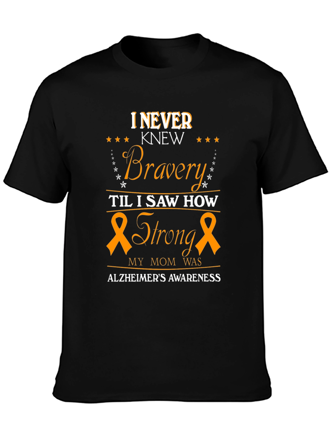 Alzheimers Awareness T-Shirt - Bravery & Strength
