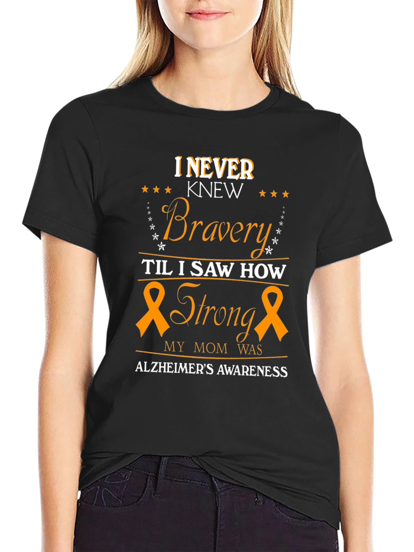 Alzheimers Awareness T-Shirt - Bravery & Strength