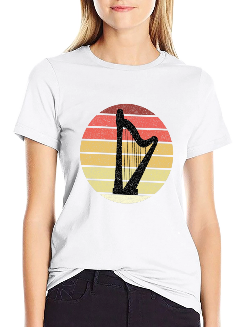 Retro Harp Sunset T-Shirt