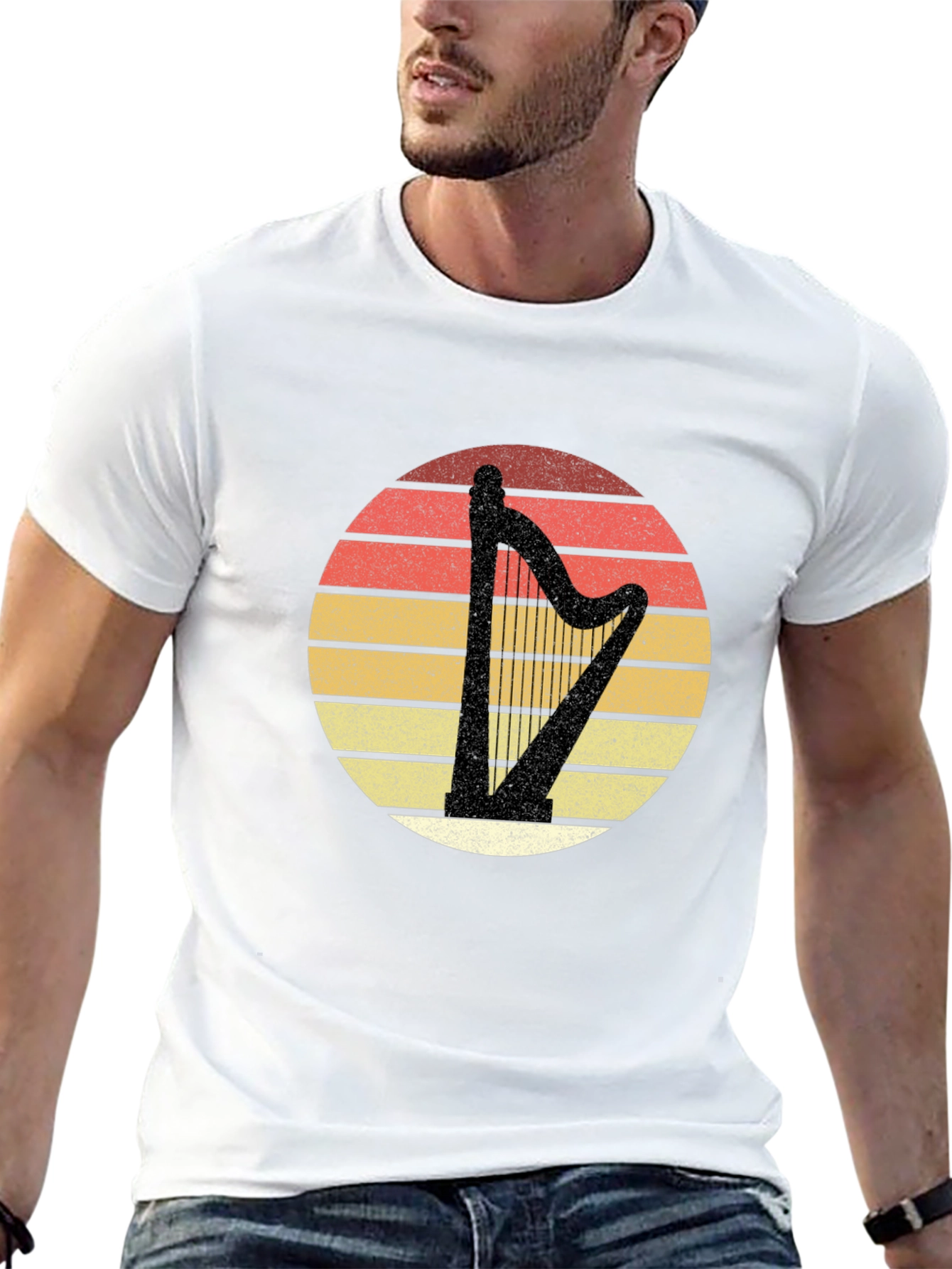 Retro Harp Sunset T-Shirt