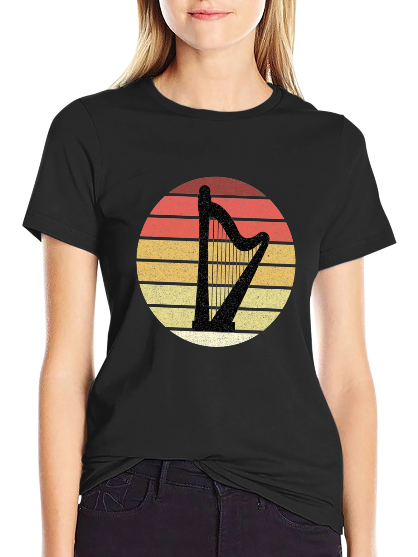 Retro Harp Sunset T-Shirt