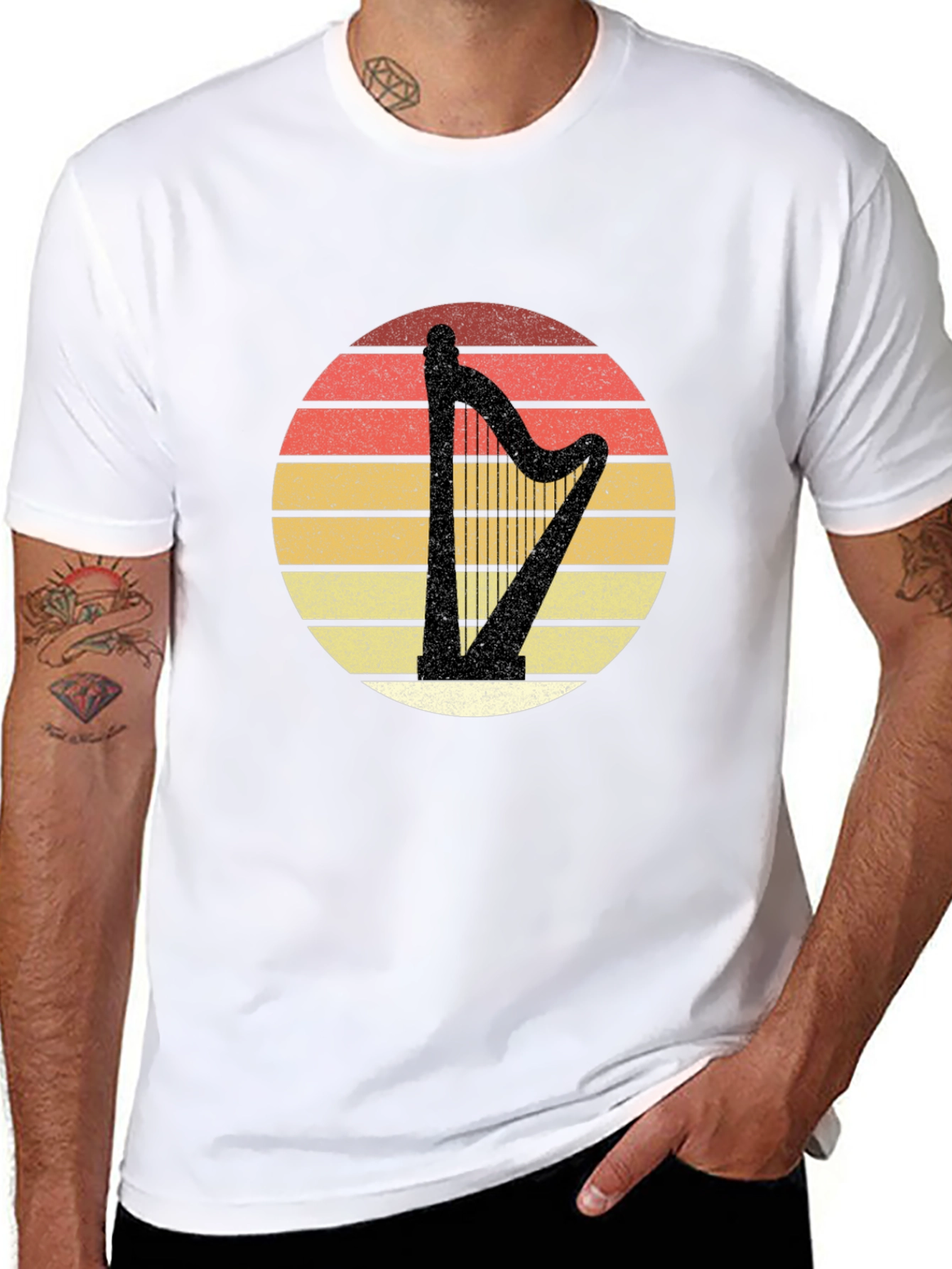 Retro Harp Sunset T-Shirt