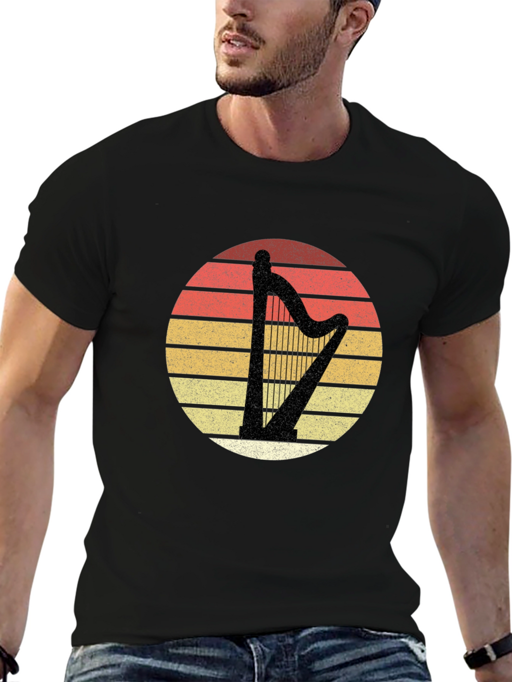 Retro Harp Sunset T-Shirt