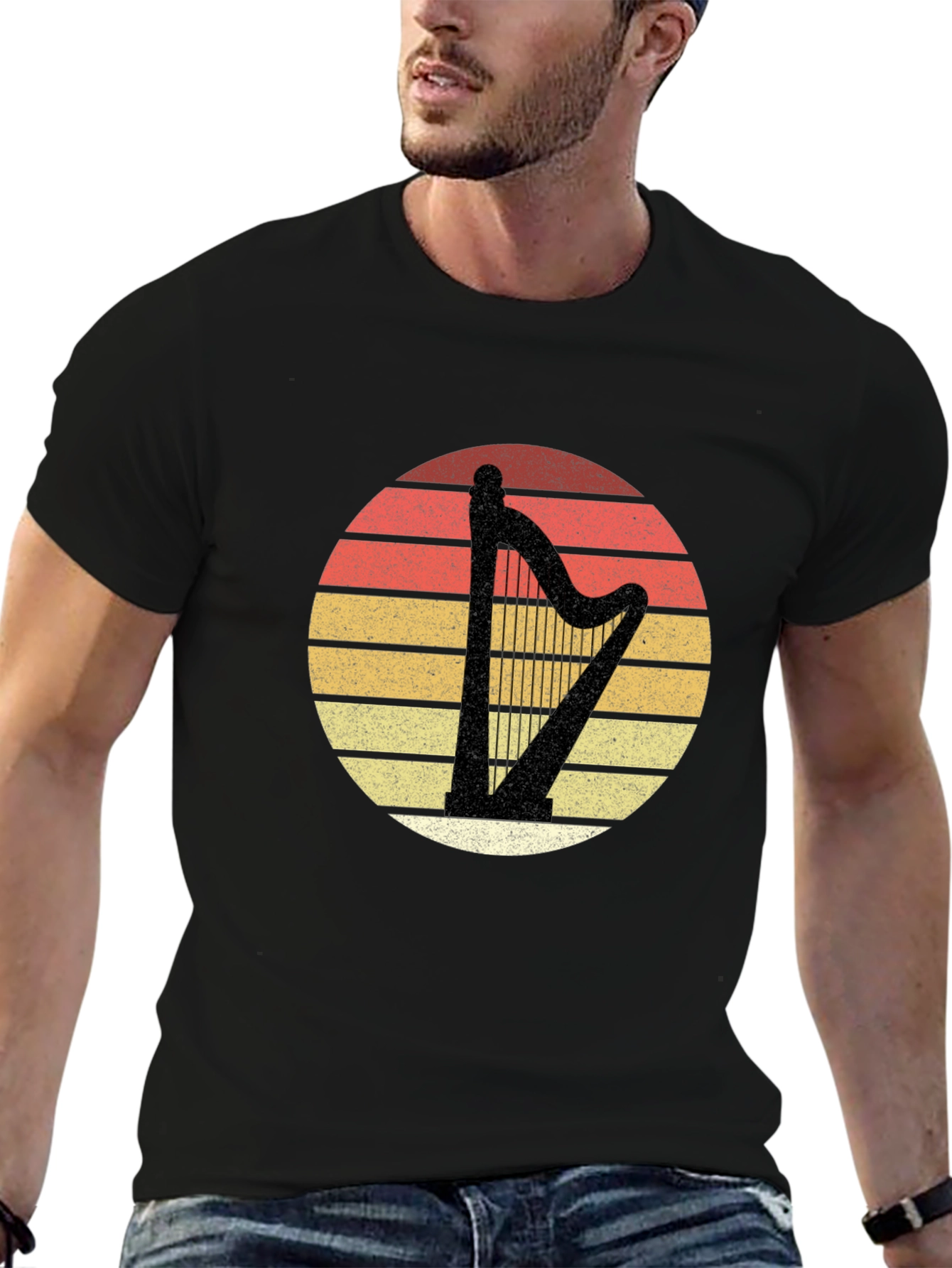 Retro Harp Sunset T-Shirt