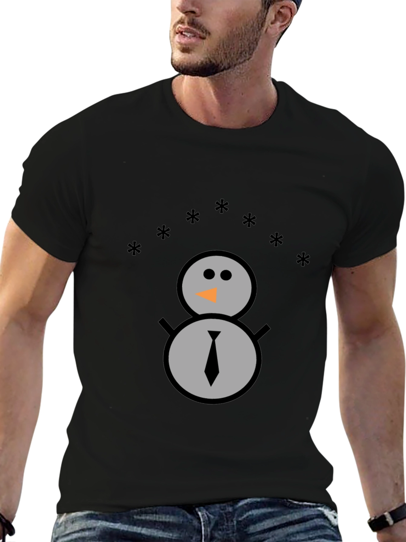 Snowman Graphic Tee - Festive Winter Shirt