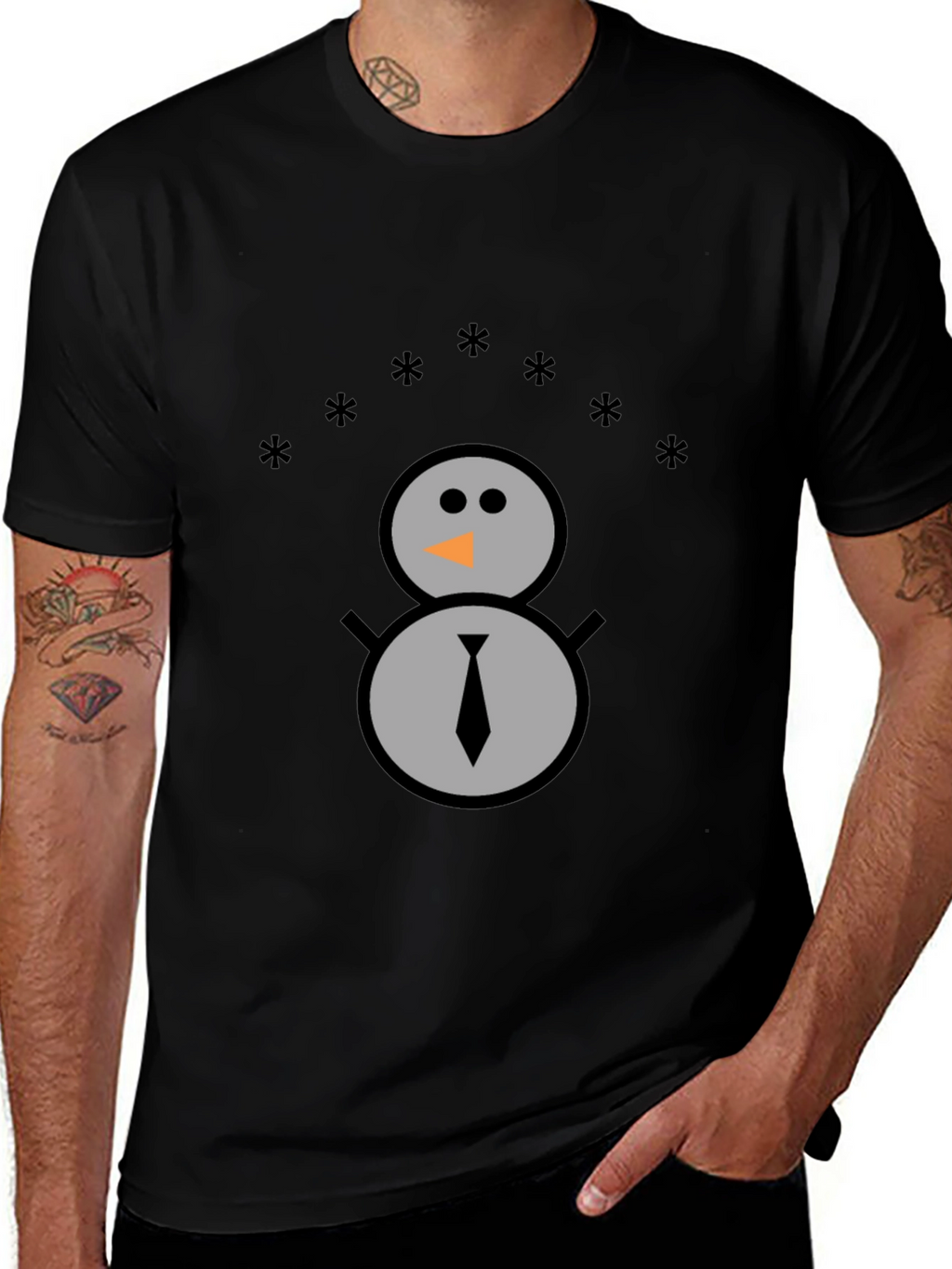 Snowman Graphic Tee - Festive Winter Shirt