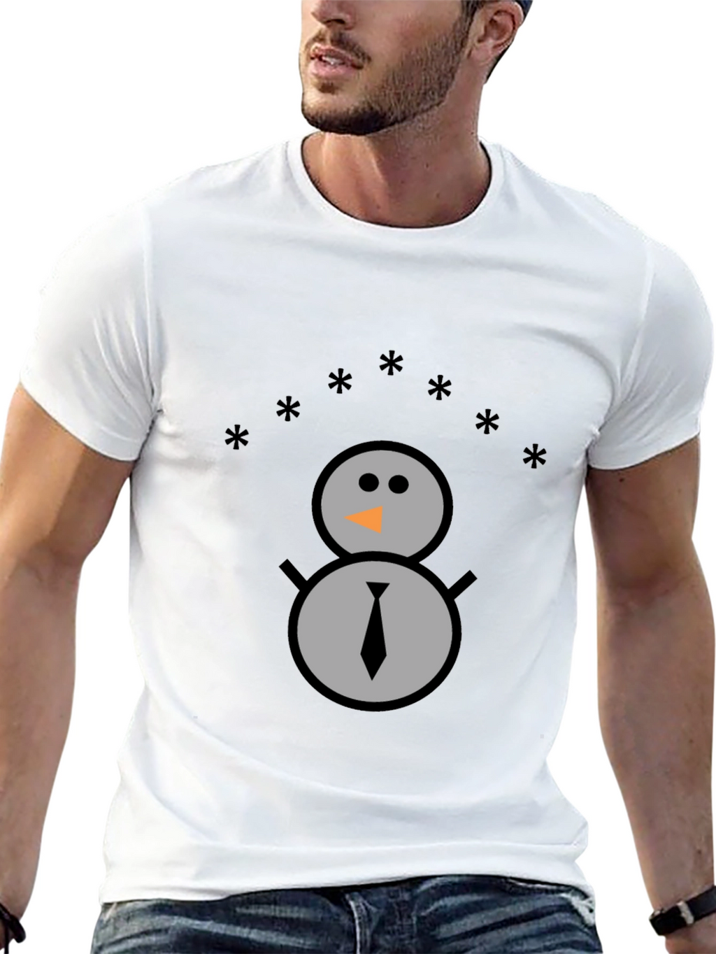 Snowman Graphic Tee - Festive Winter Shirt