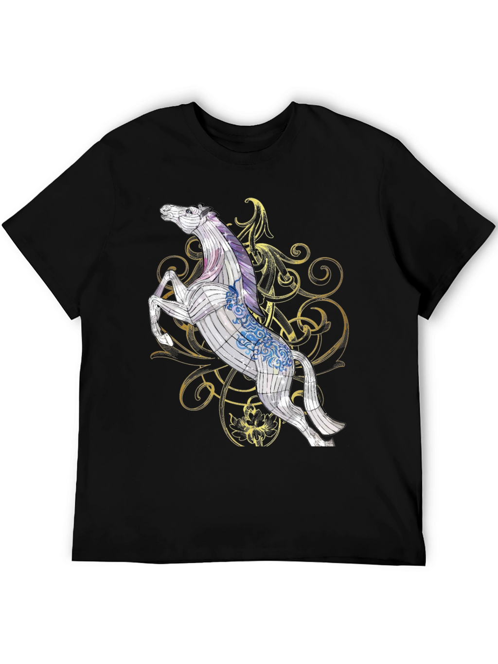Horse Graphic Tee - Stylish Black T-Shirt