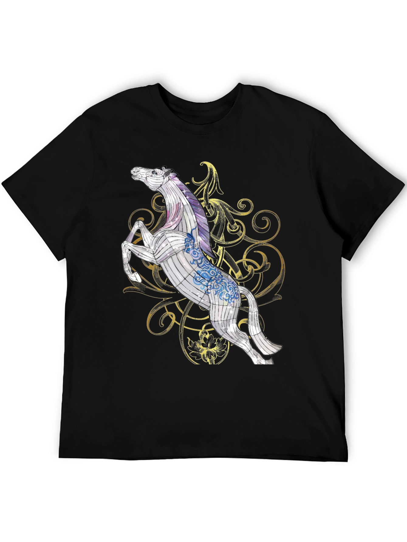 Horse Graphic Tee - Stylish Black T-Shirt