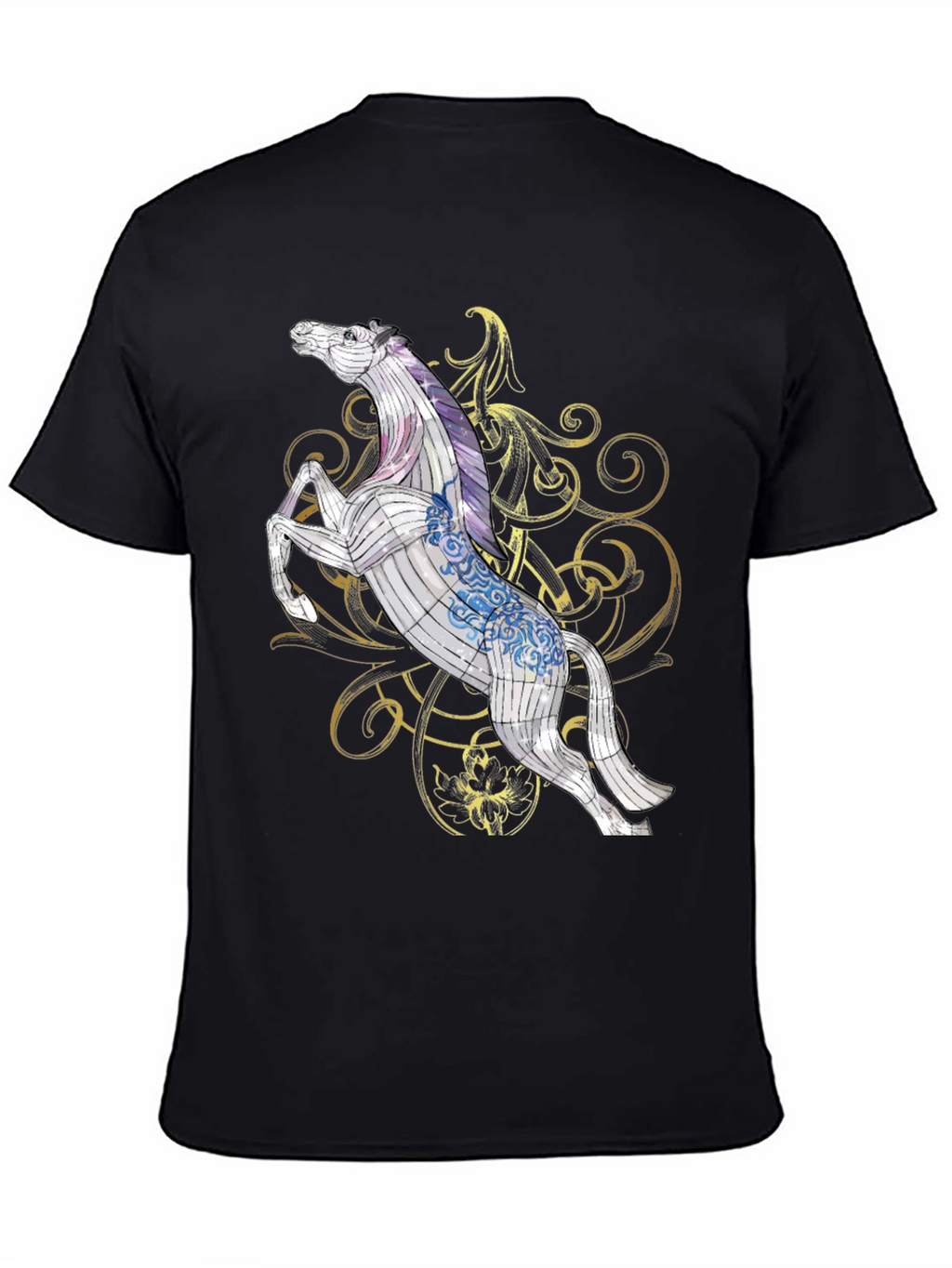 Horse Graphic Tee - Stylish Black T-Shirt