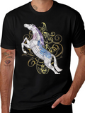 Horse Graphic Tee - Stylish Black T-Shirt