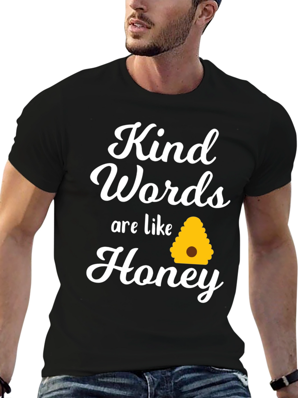 Kind Words Honey T-Shirt - Inspiring Comfort