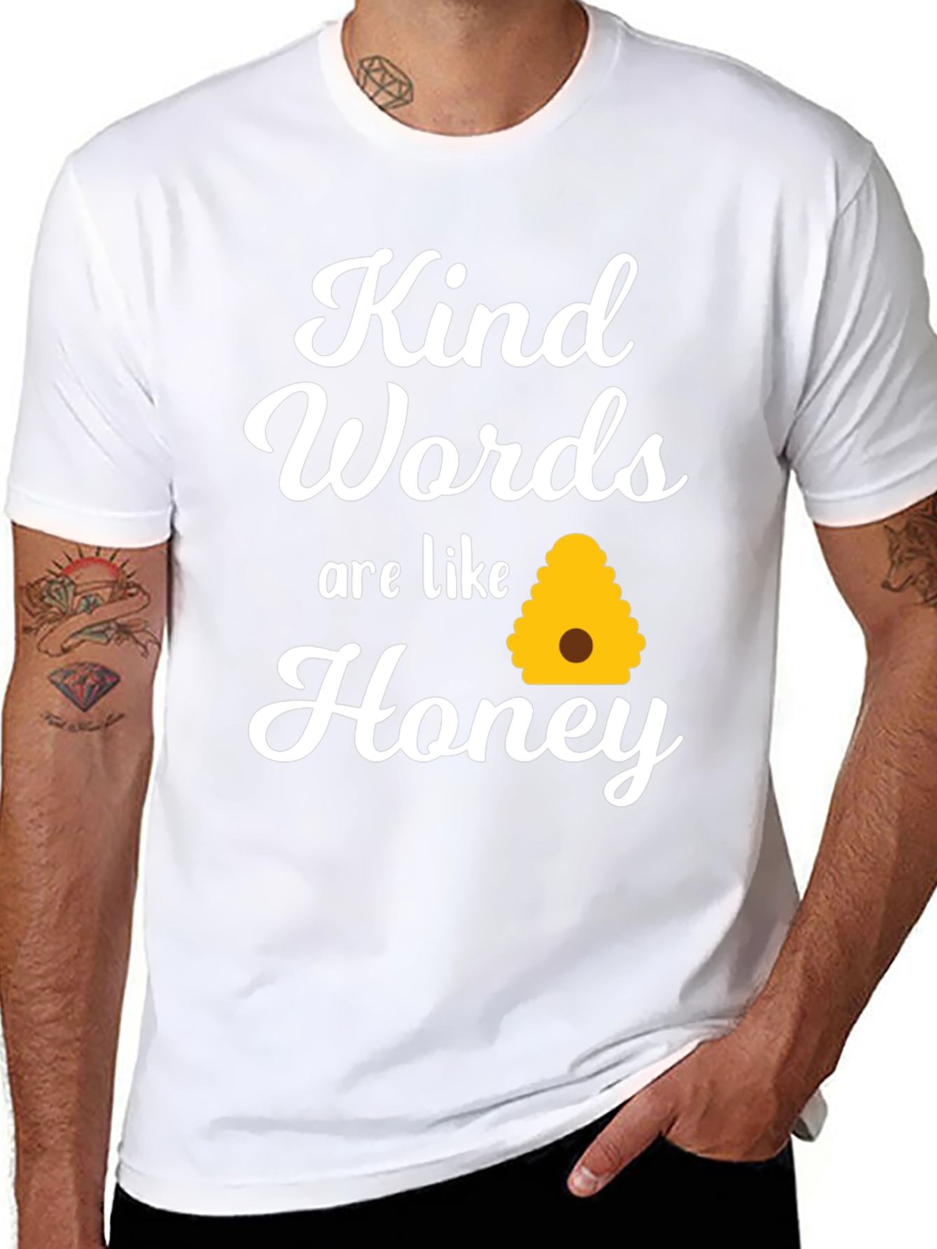 Kind Words Honey T-Shirt - Inspiring Comfort