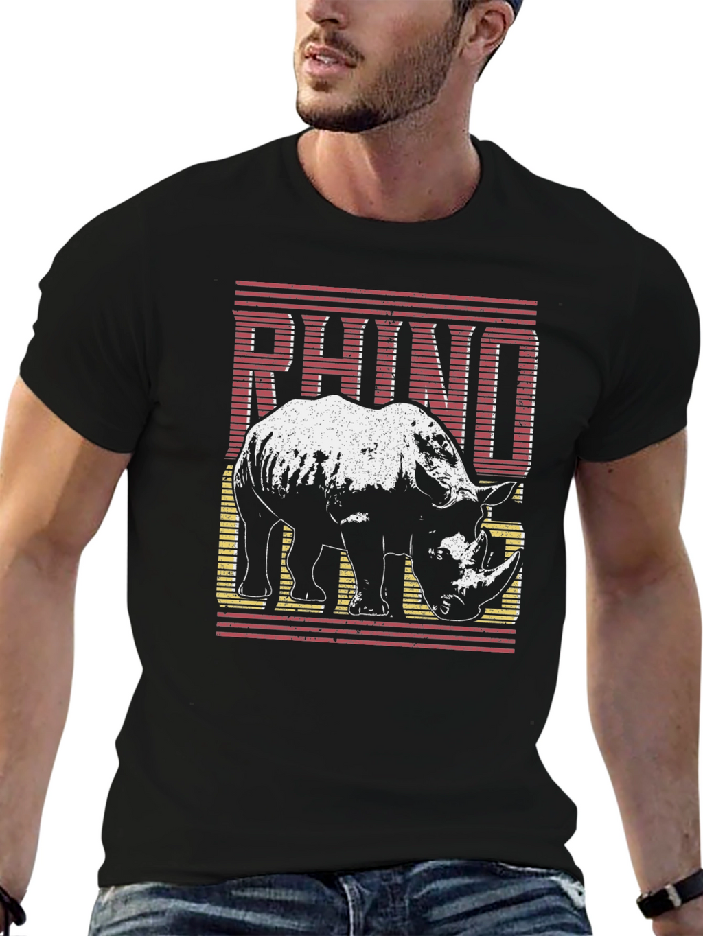 Rhino Graphic T-Shirt - Stylish Animal Tee