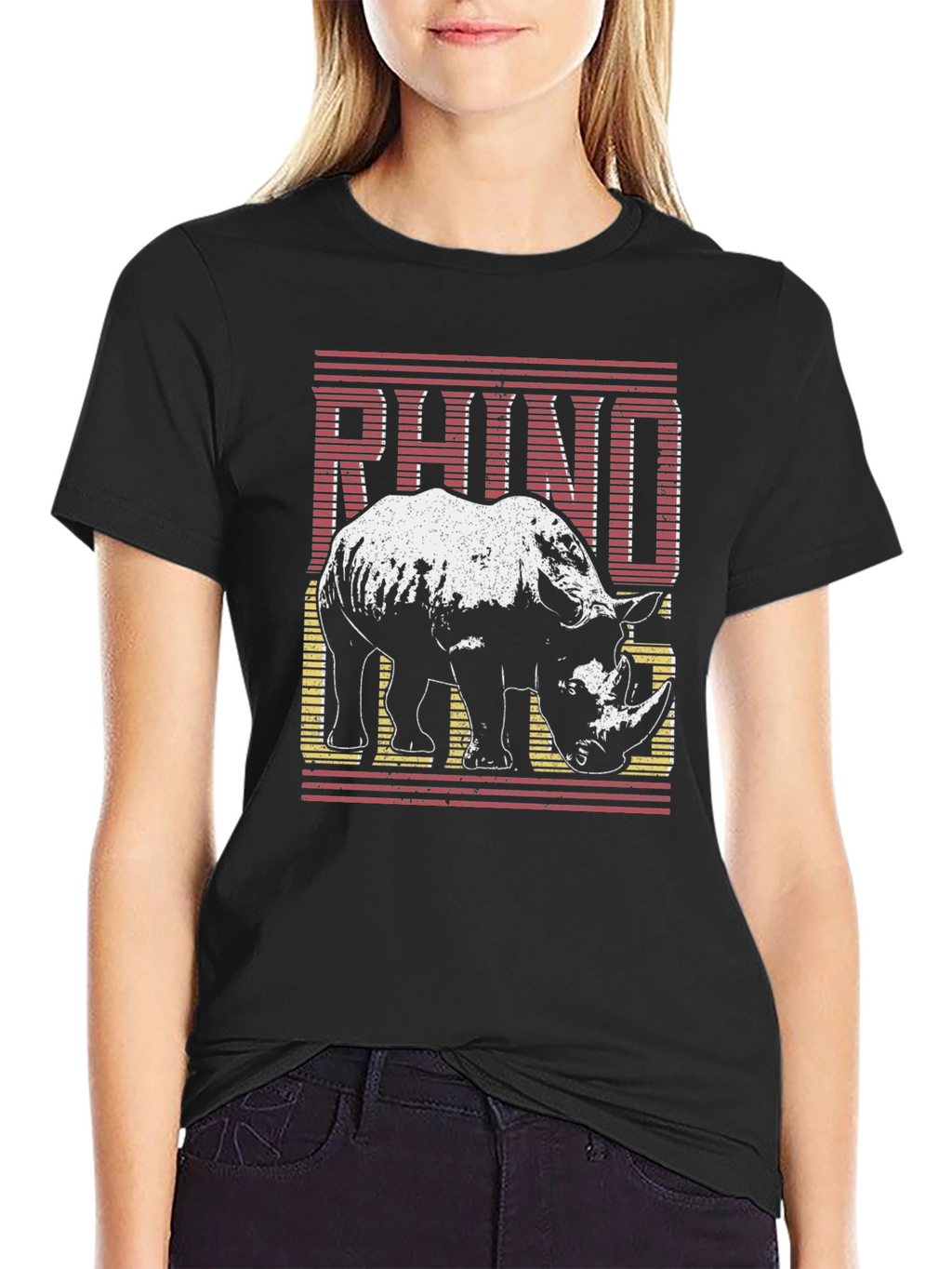 Rhino Graphic T-Shirt - Stylish Animal Tee