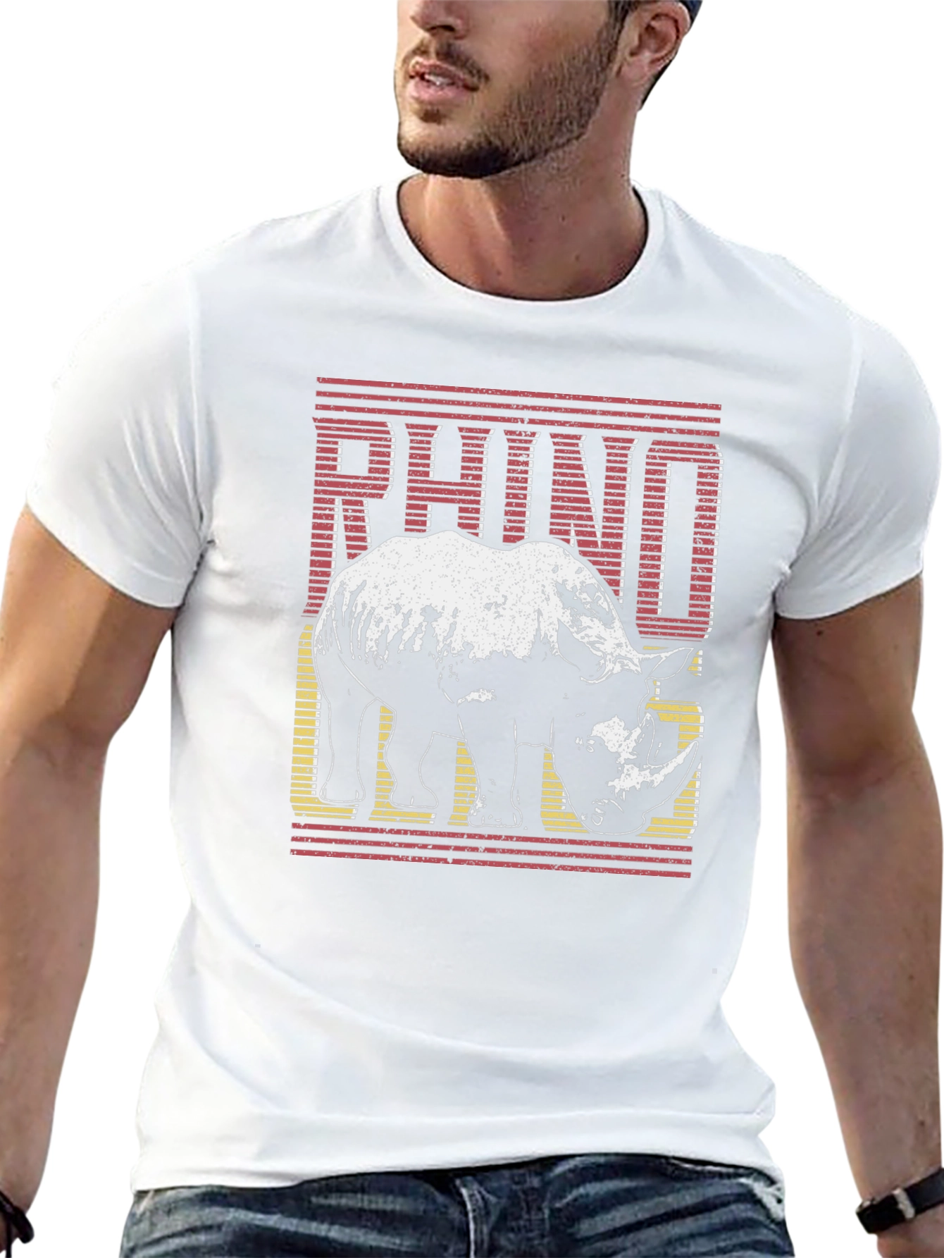 Rhino Graphic T-Shirt - Stylish Animal Tee