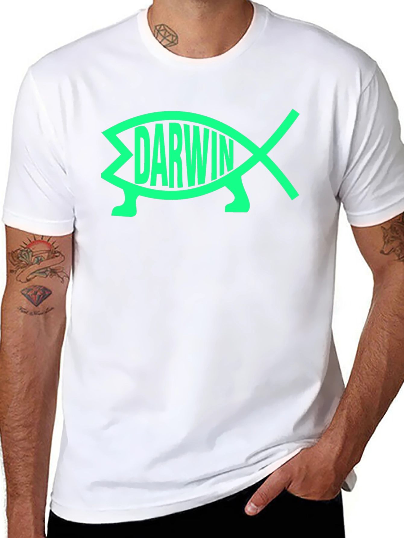 Darwin Fish Tee - Evolution Atheist T-Shirt