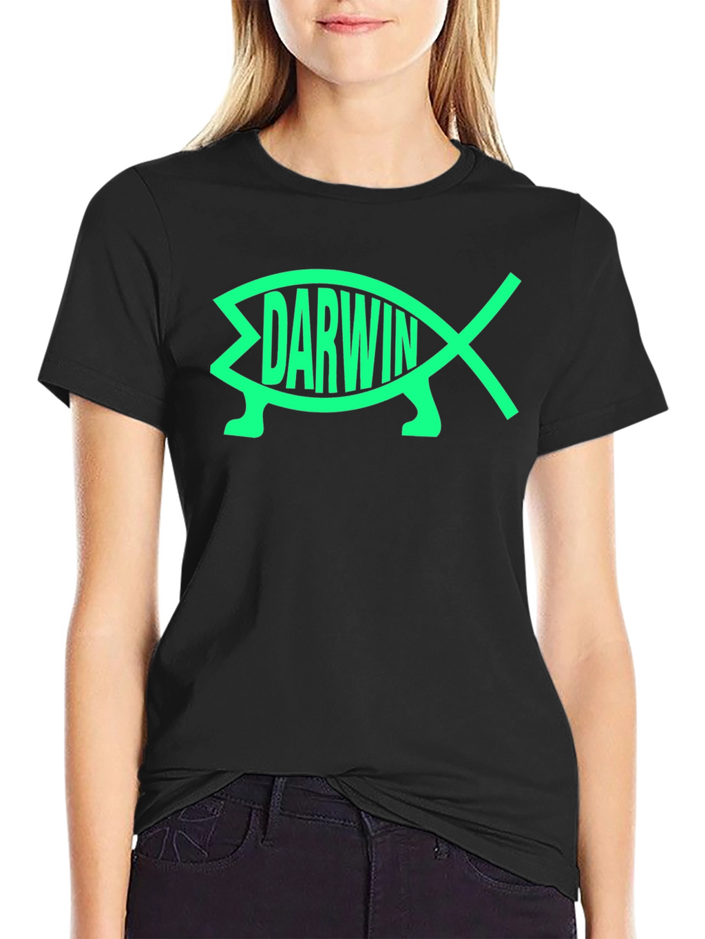 Darwin Fish Tee - Evolution Atheist T-Shirt
