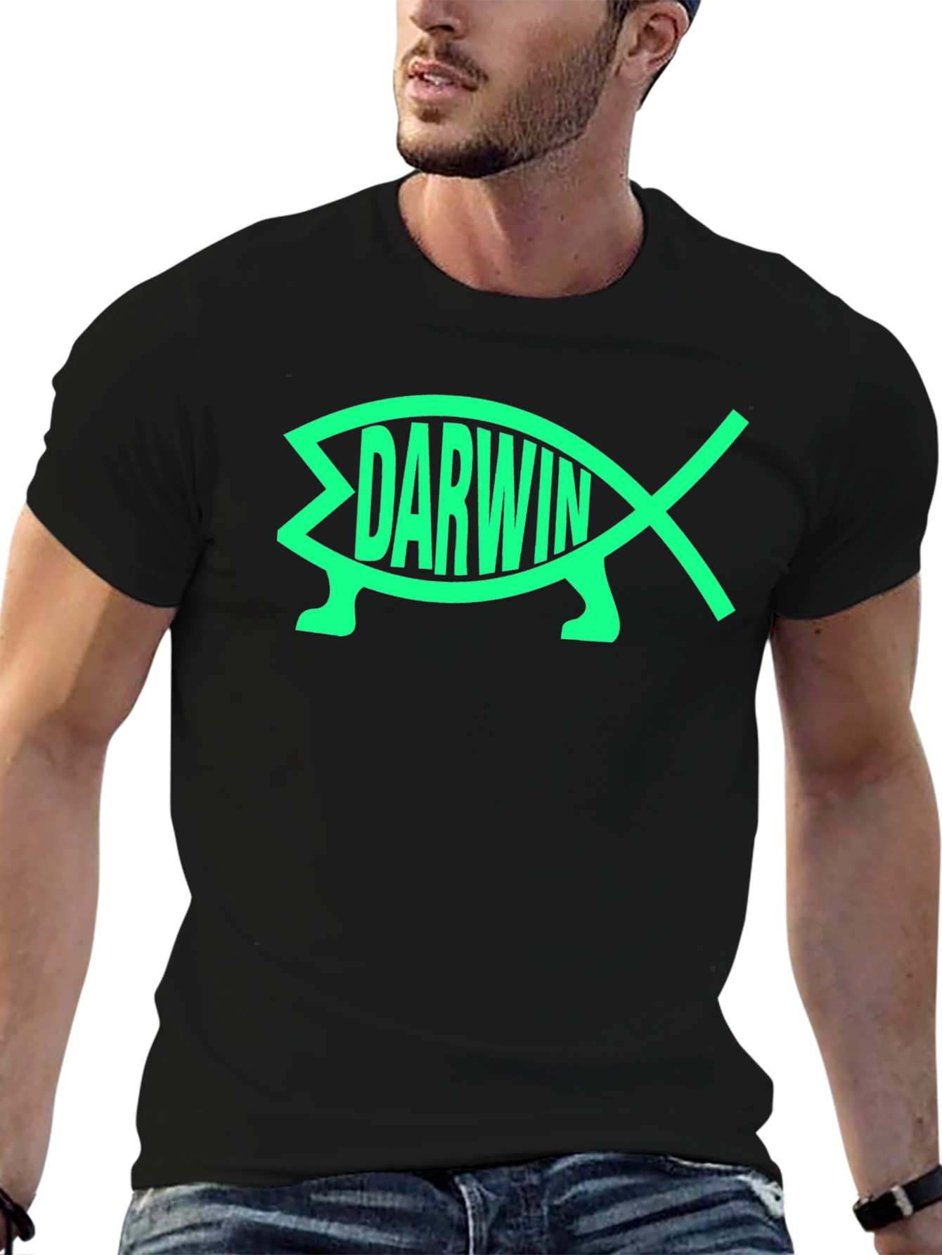 Darwin Fish Tee - Evolution Atheist T-Shirt