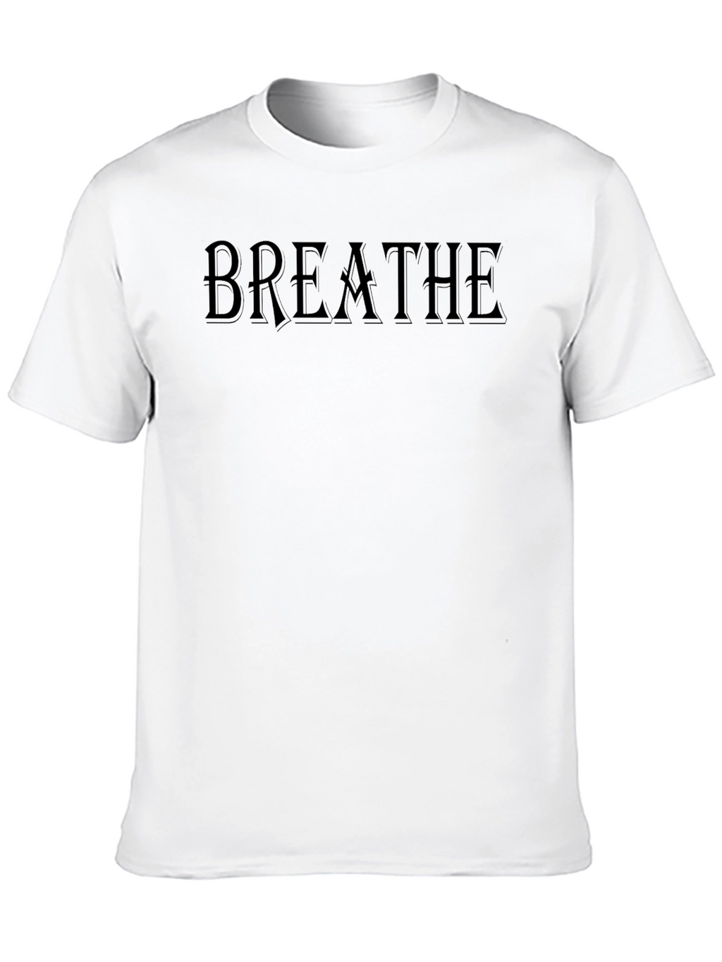 Breathe Graphic Tee - Classic Black Cotton Comfort