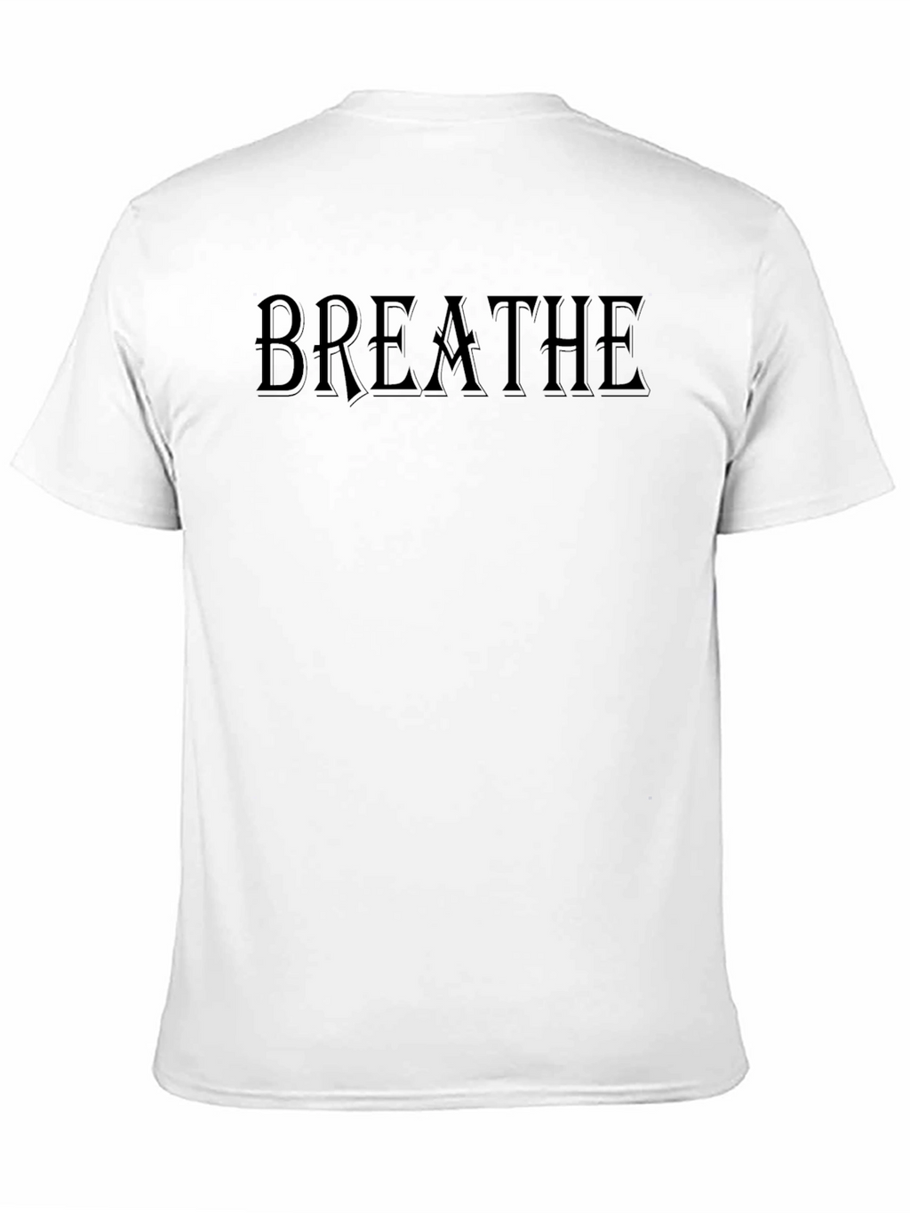 Breathe Graphic Tee - Classic Black Cotton Comfort