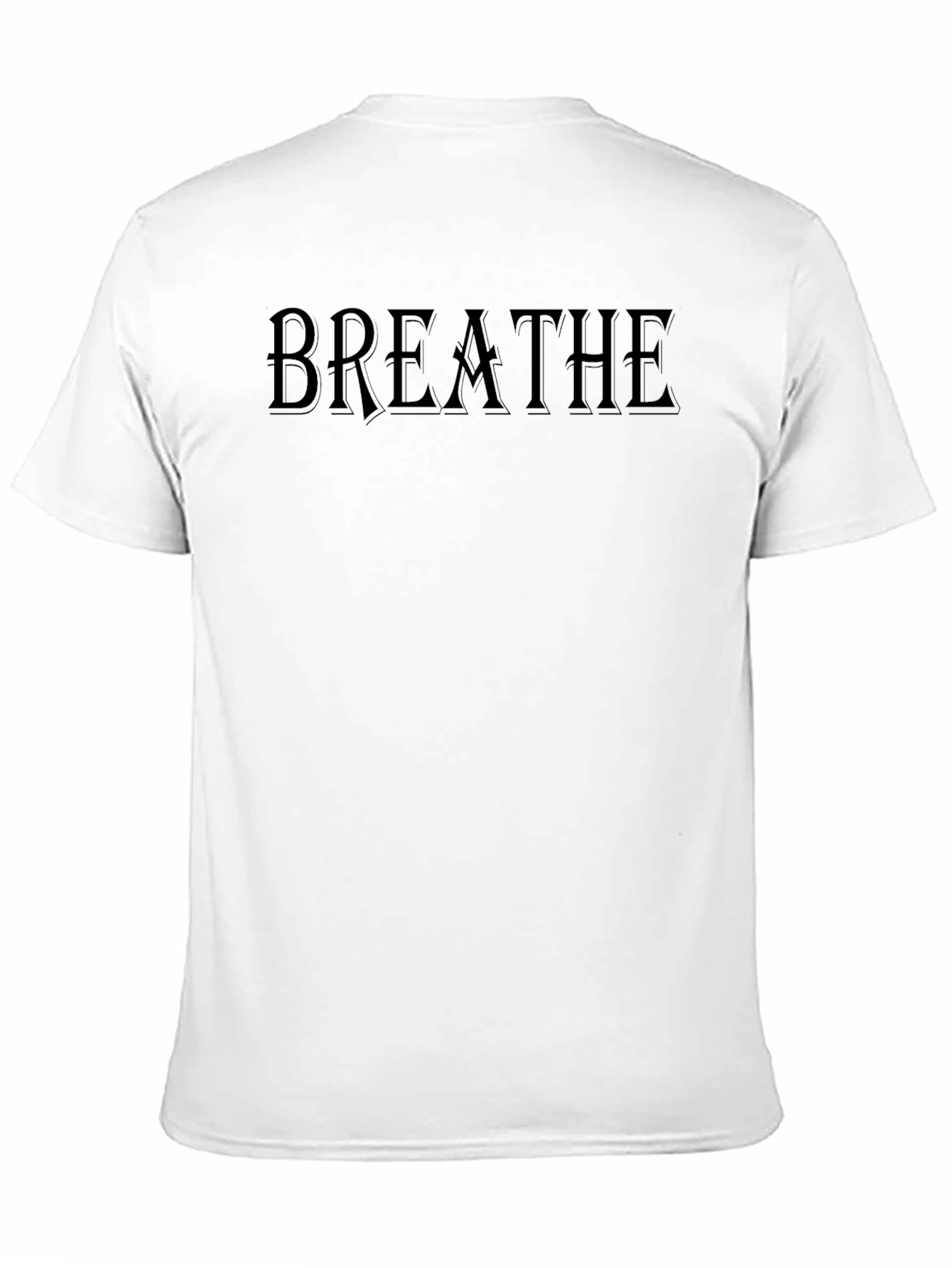 Breathe Graphic Tee - Classic Black Cotton Comfort