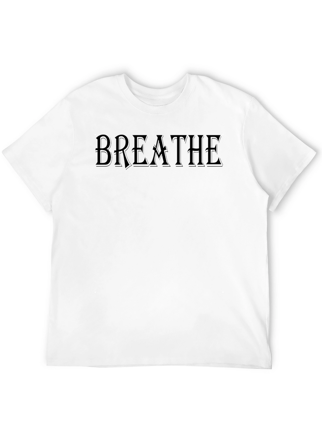 Breathe Graphic Tee - Classic Black Cotton Comfort