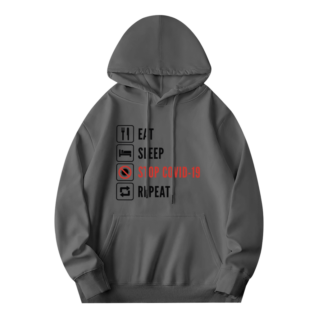 Eat Sleep Repeat Hoodie - Lifestyle Humor Graphic Sweatshirt for Relaxed Vibes