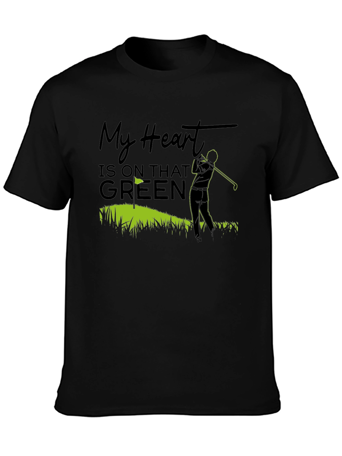 My Heart is on That Green T-Shirt - Golf Lover Tee