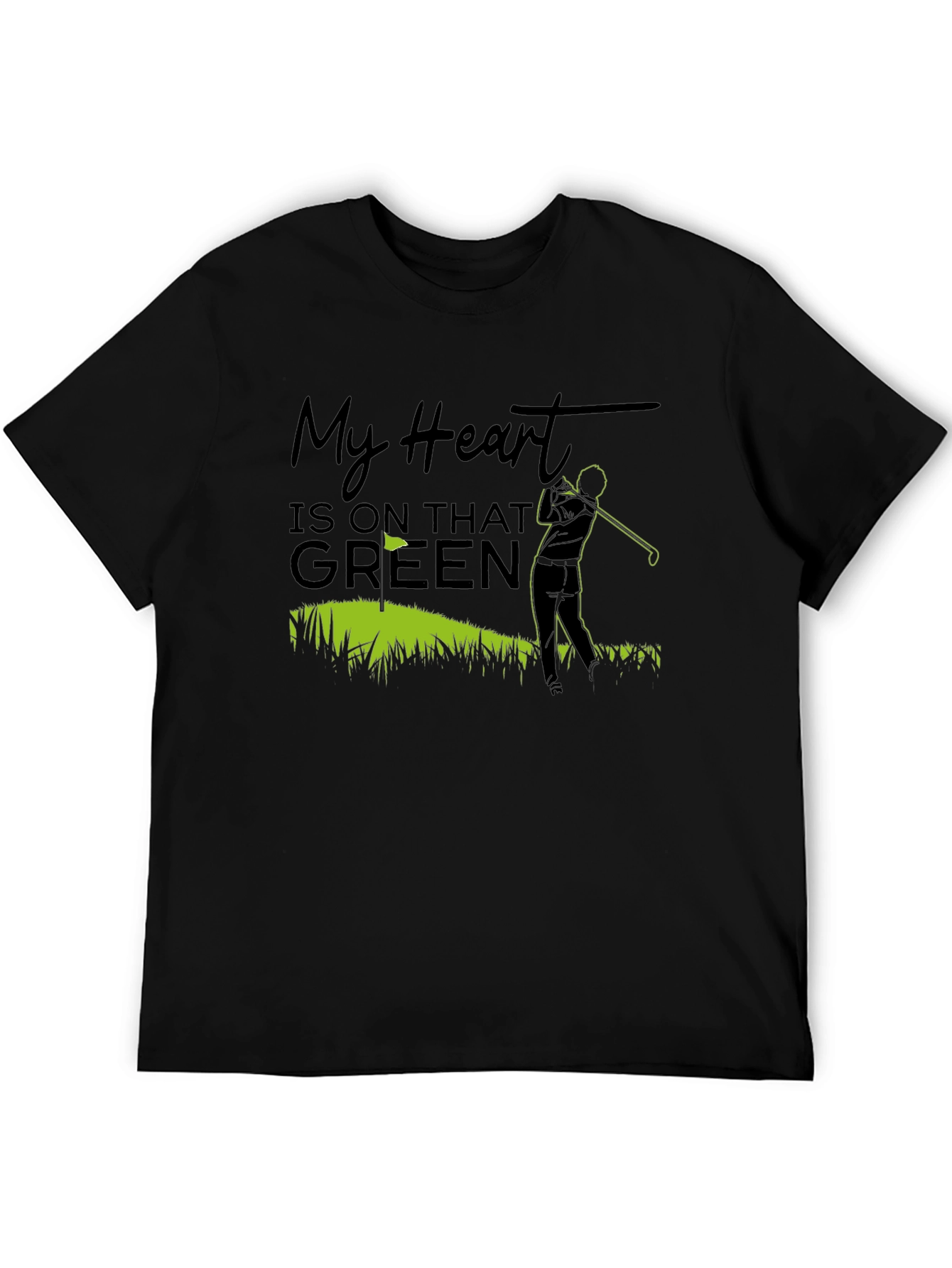 My Heart is on That Green T-Shirt - Golf Lover Tee