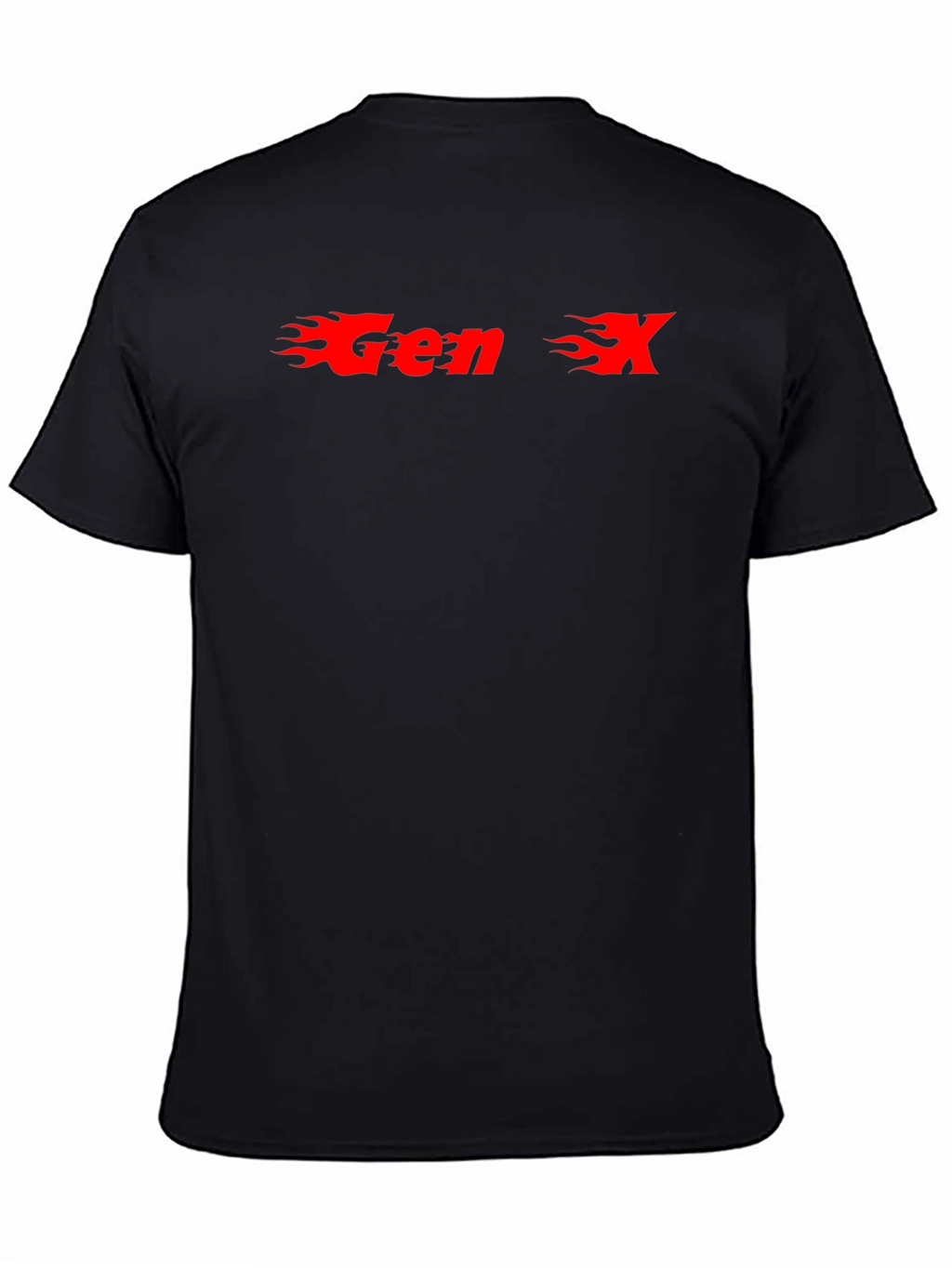 Gen X Flame Graphic T-Shirt - Black