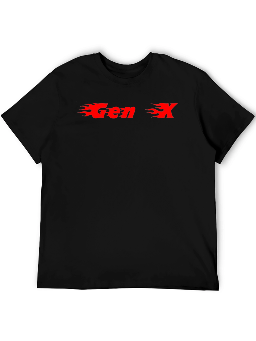 Gen X Flame Graphic T-Shirt - Black