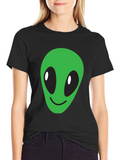 Alien Head Graphic T-Shirt - Extraterrestrial Style