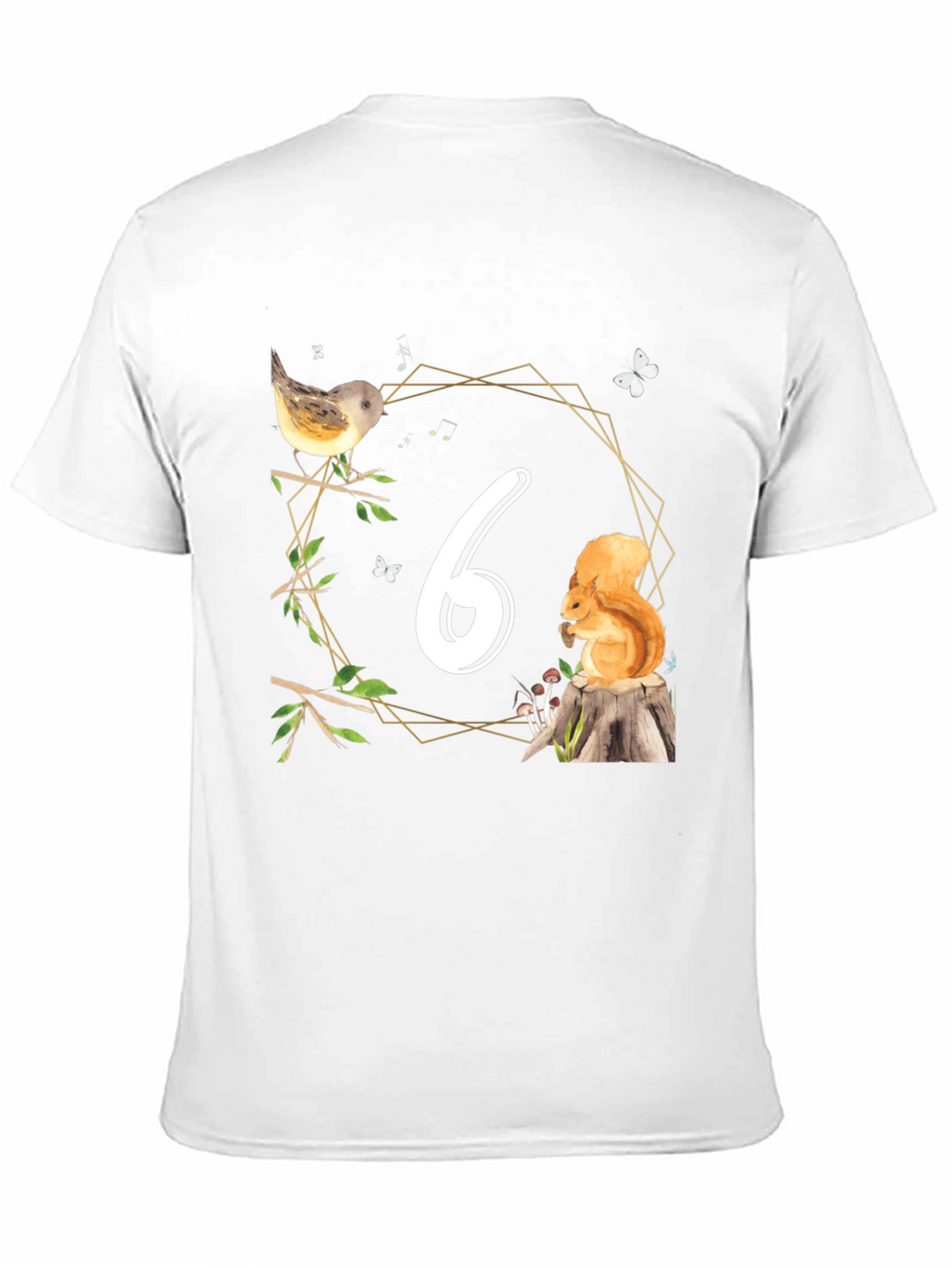 Sixth Birthday Woodland Animals T-Shirt