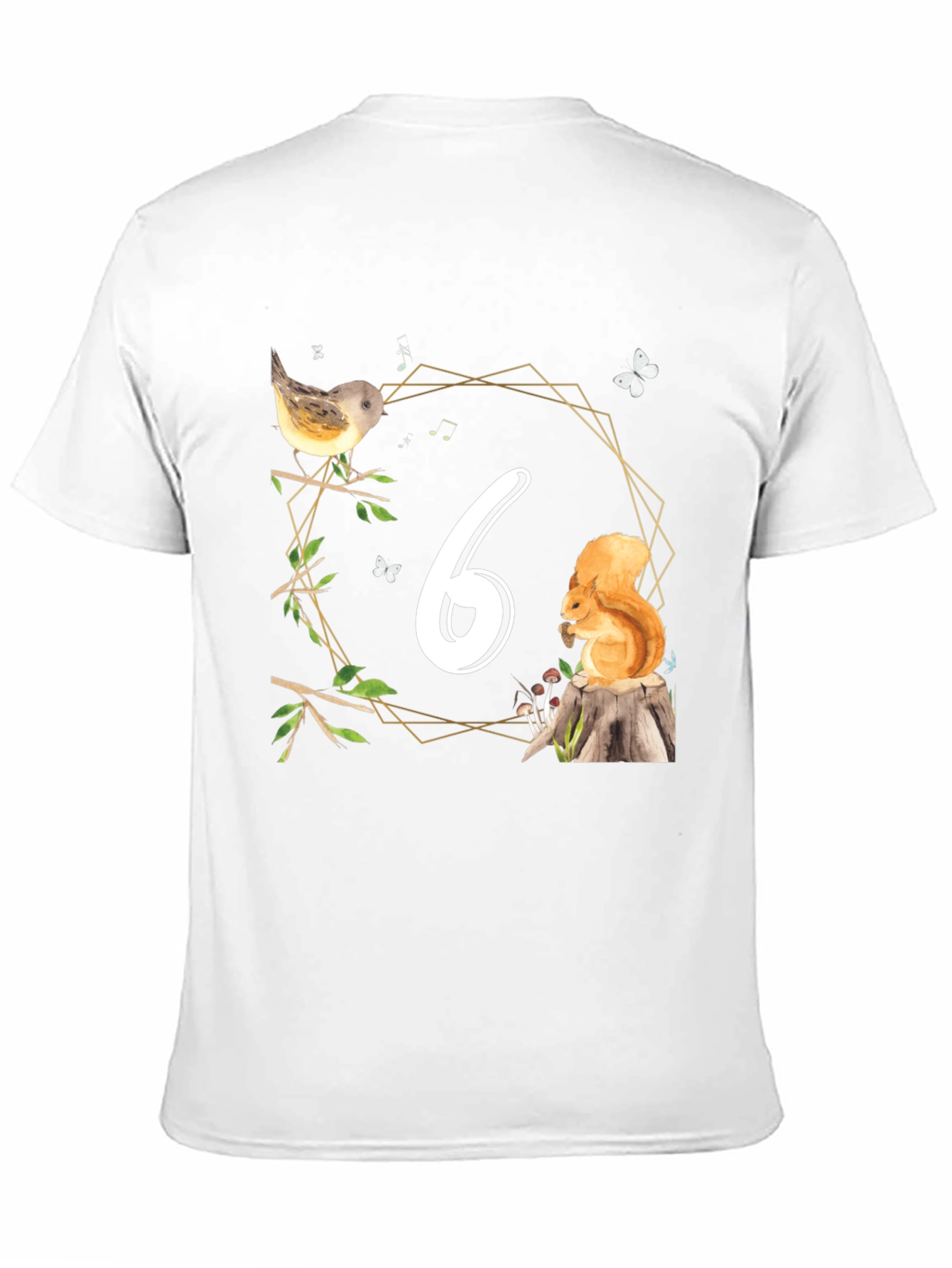 Sixth Birthday Woodland Animals T-Shirt