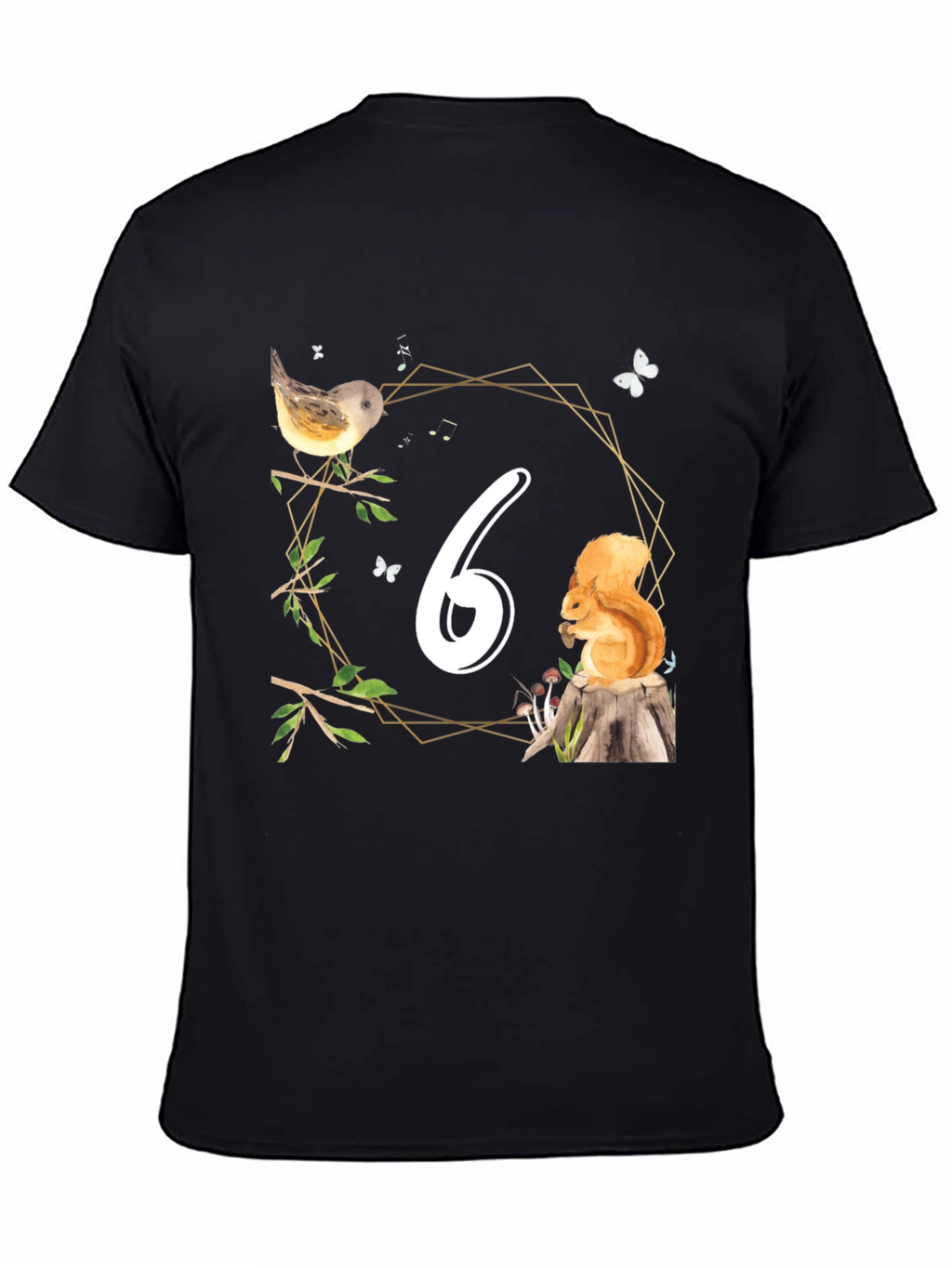 Sixth Birthday Woodland Animals T-Shirt
