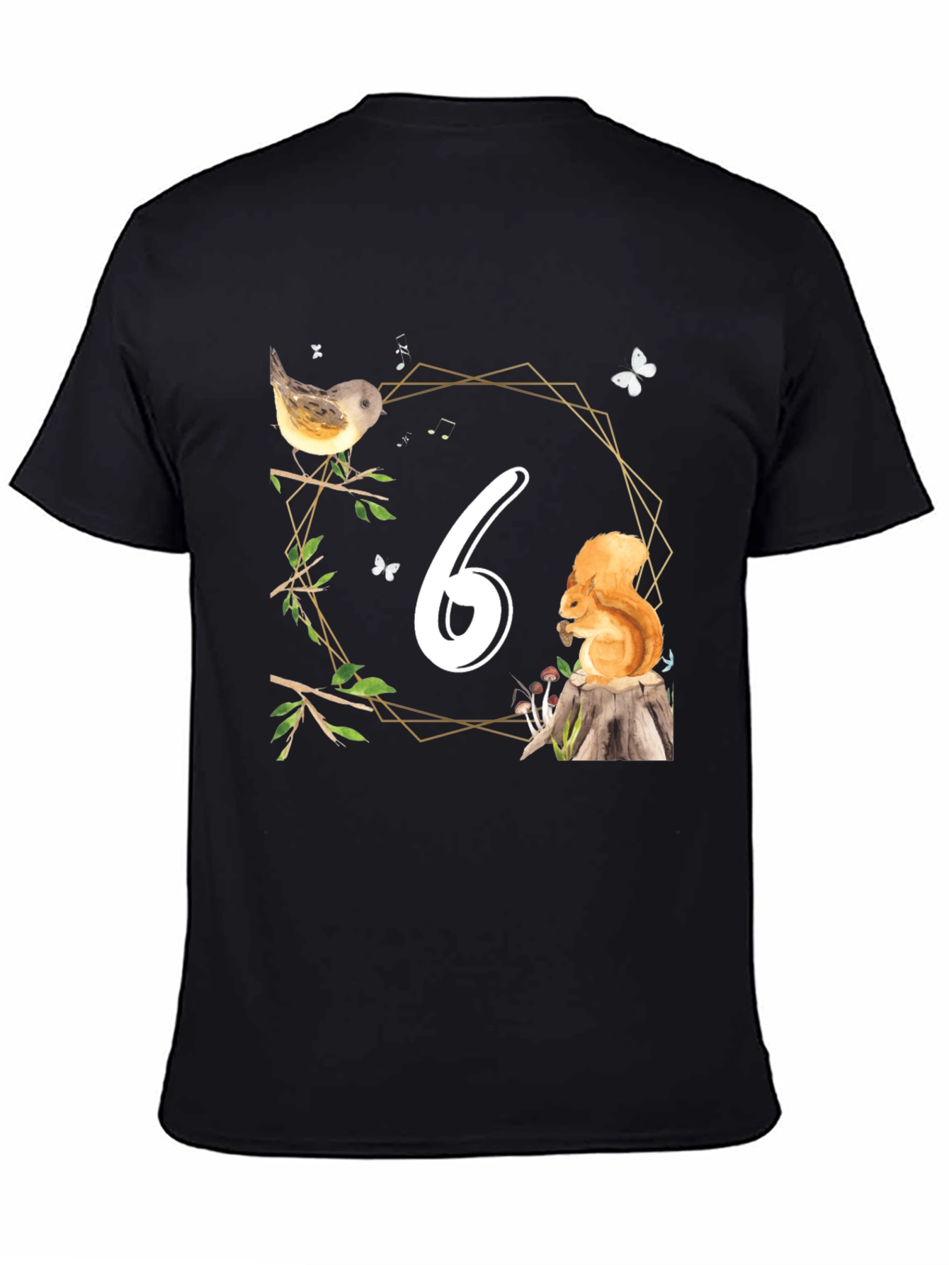 Sixth Birthday Woodland Animals T-Shirt