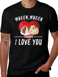 Wheek I Love You Guinea Pig T-Shirt