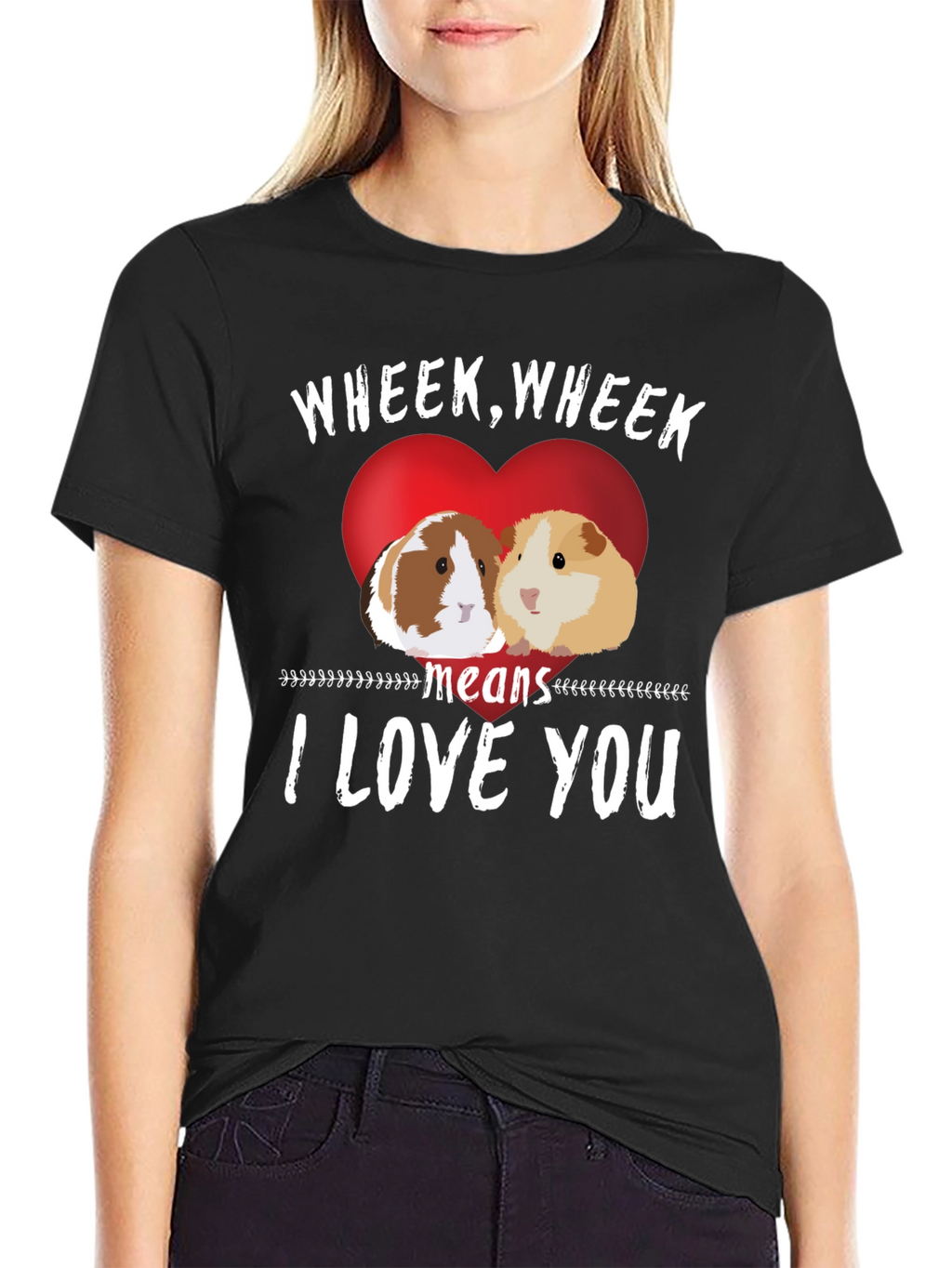 Wheek I Love You Guinea Pig T-Shirt