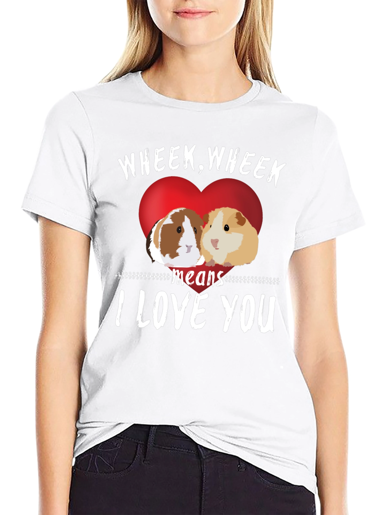Wheek I Love You Guinea Pig T-Shirt