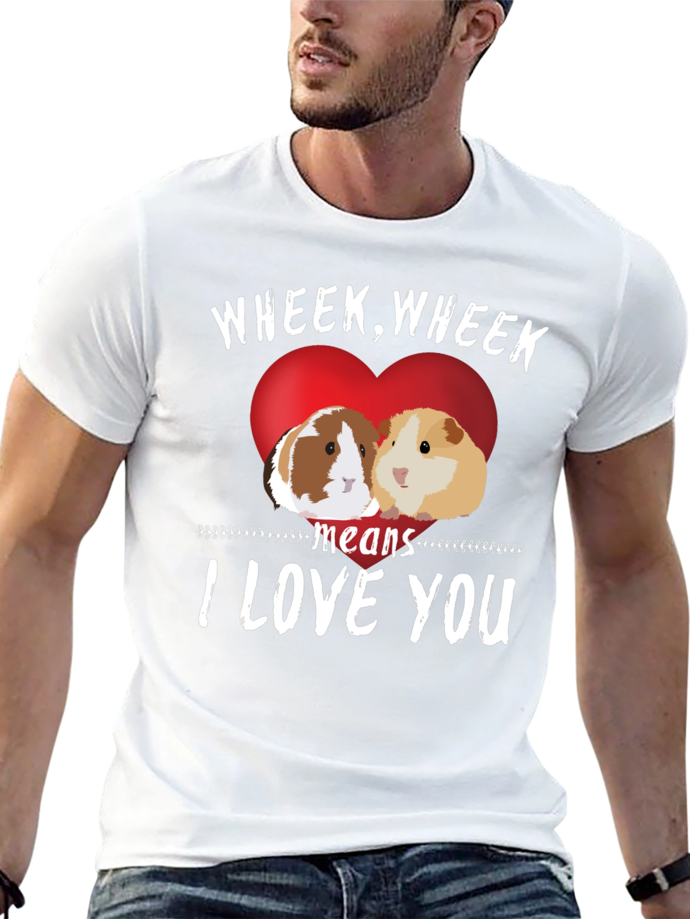 Wheek I Love You Guinea Pig T-Shirt