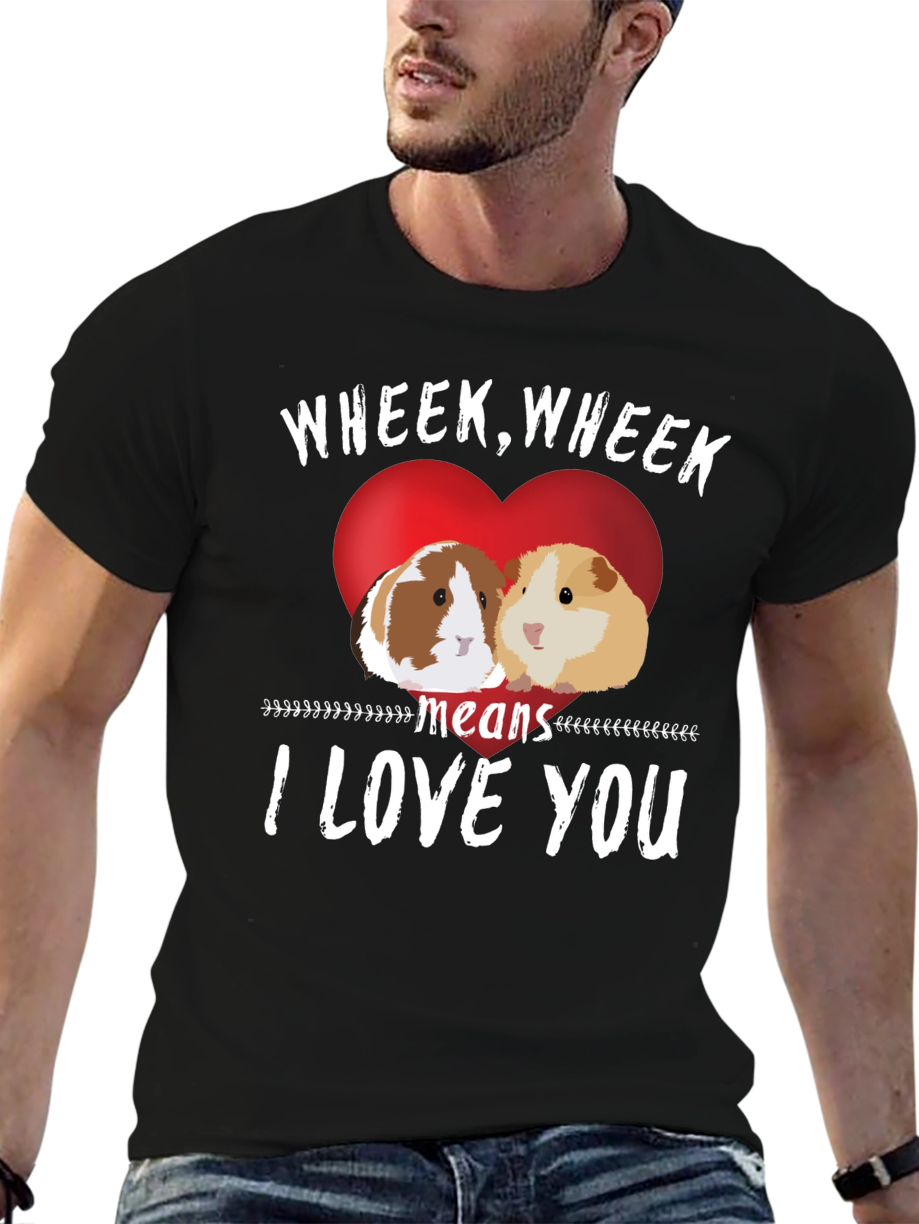 Wheek I Love You Guinea Pig T-Shirt