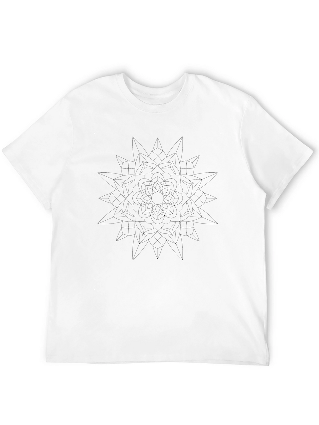 Black Mandala Graphic Tee - Mens Casual Style