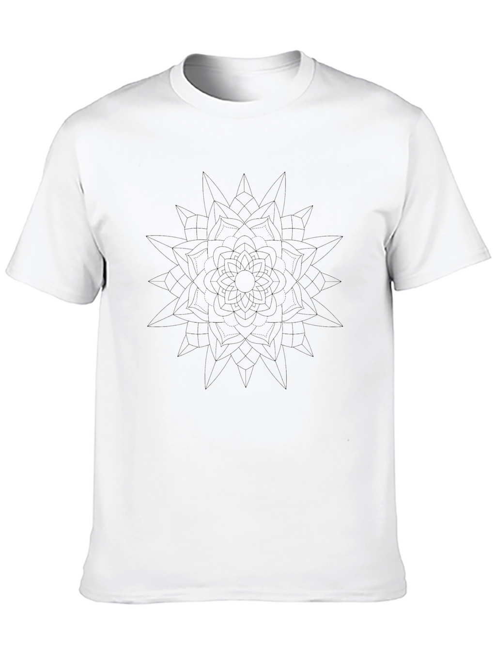 Black Mandala Graphic Tee - Mens Casual Style