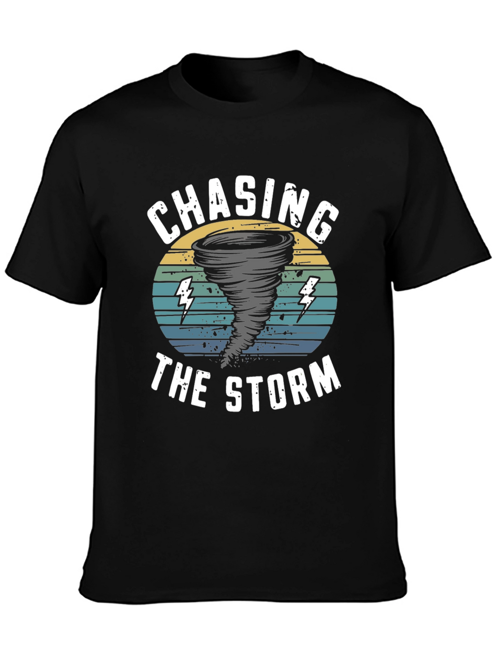 Chasing The Storm Black Graphic Tee