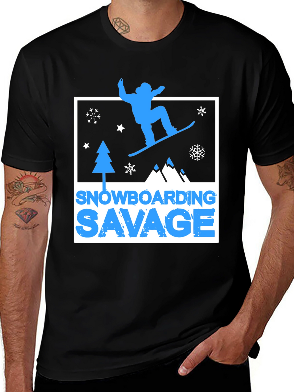 Snowboarding Savage Graphic T-Shirt