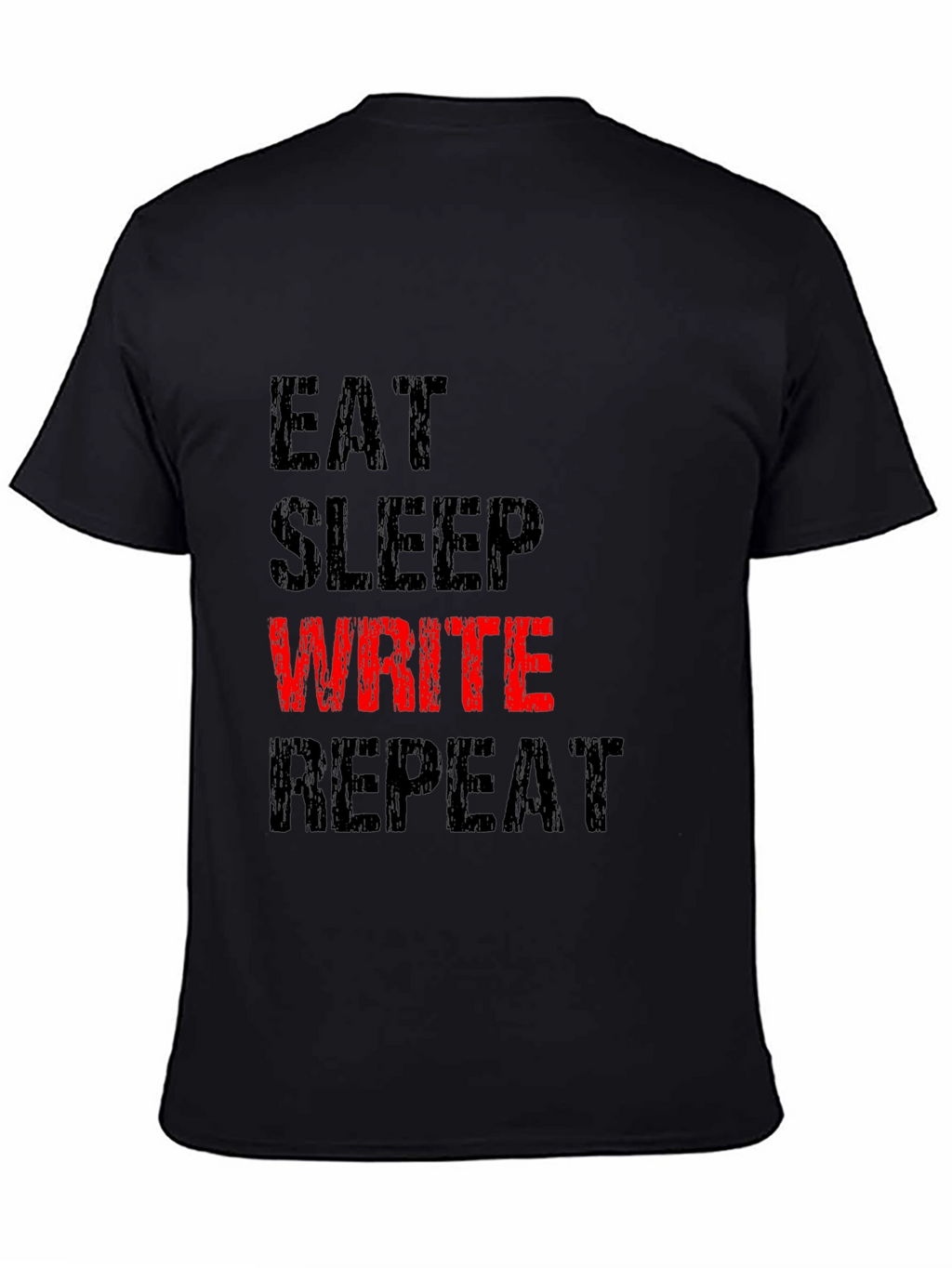 Eat Sleep Write Repeat T-Shirt - Black